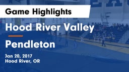 Hood River Valley  vs Pendleton  Game Highlights - Jan 20, 2017