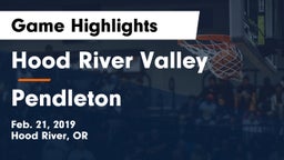 Hood River Valley  vs Pendleton Game Highlights - Feb. 21, 2019