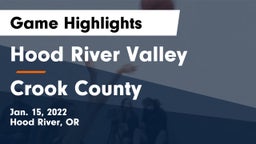 Hood River Valley  vs Crook County  Game Highlights - Jan. 15, 2022