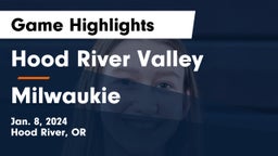 Hood River Valley  vs Milwaukie  Game Highlights - Jan. 8, 2024