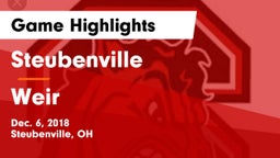 Steubenville  vs Weir  Game Highlights - Dec. 6, 2018