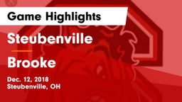 Steubenville  vs Brooke  Game Highlights - Dec. 12, 2018