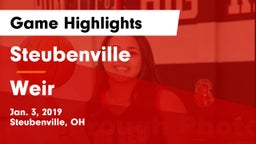 Steubenville  vs Weir  Game Highlights - Jan. 3, 2019