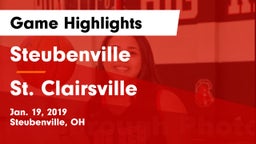 Steubenville  vs St. Clairsville  Game Highlights - Jan. 19, 2019