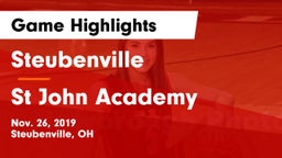 Steubenville  vs St John Academy Game Highlights - Nov. 26, 2019