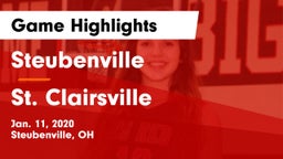 Steubenville  vs St. Clairsville  Game Highlights - Jan. 11, 2020