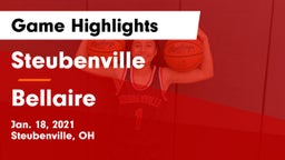 Steubenville  vs Bellaire  Game Highlights - Jan. 18, 2021