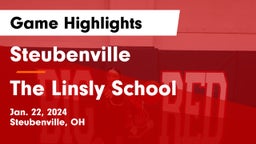 Steubenville  vs The Linsly School Game Highlights - Jan. 22, 2024
