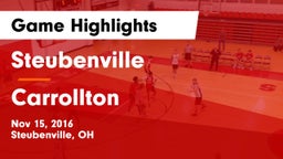 Steubenville  vs Carrollton  Game Highlights - Nov 15, 2016