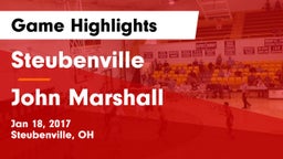 Steubenville  vs John Marshall  Game Highlights - Jan 18, 2017