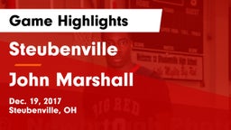 Steubenville  vs John Marshall Game Highlights - Dec. 19, 2017