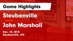 Steubenville  vs John Marshall  Game Highlights - Dec. 18, 2018