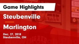 Steubenville  vs Marlington  Game Highlights - Dec. 27, 2018