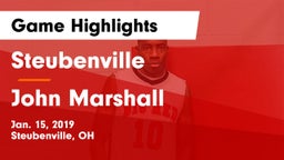 Steubenville  vs John Marshall  Game Highlights - Jan. 15, 2019