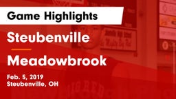 Steubenville  vs Meadowbrook  Game Highlights - Feb. 5, 2019