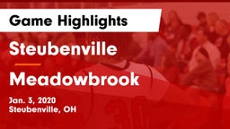 Steubenville  vs Meadowbrook  Game Highlights - Jan. 3, 2020