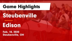 Steubenville  vs Edison  Game Highlights - Feb. 18, 2020