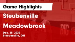 Steubenville  vs Meadowbrook  Game Highlights - Dec. 29, 2020