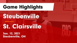 Steubenville  vs St. Clairsville  Game Highlights - Jan. 12, 2021