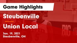 Steubenville  vs Union Local  Game Highlights - Jan. 19, 2021