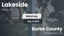 Matchup: Lakeside  vs. Burke County  2016