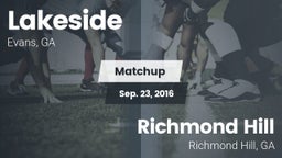 Matchup: Lakeside  vs. Richmond Hill  2016