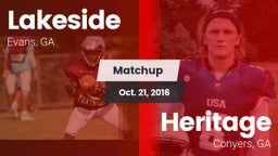 Matchup: Lakeside  vs. Heritage  2016