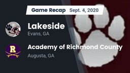 Recap: Lakeside  vs. Academy of Richmond County  2020