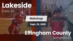 Matchup: Lakeside  vs. Effingham County  2020