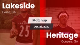Matchup: Lakeside  vs. Heritage  2020