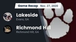 Recap: Lakeside  vs. Richmond Hill  2020