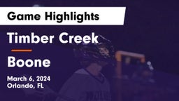 Timber Creek  vs Boone  Game Highlights - March 6, 2024