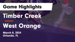 Timber Creek  vs West Orange  Game Highlights - March 8, 2024