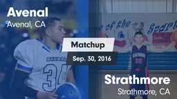 Matchup: Avenal  vs. Strathmore  2016