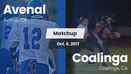 Matchup: Avenal  vs. Coalinga  2017