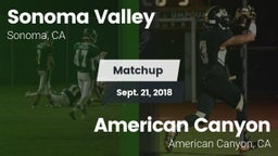 Matchup: Sonoma Valley High vs. American Canyon  2018