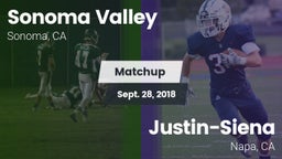 Matchup: Sonoma Valley High vs. Justin-Siena  2018