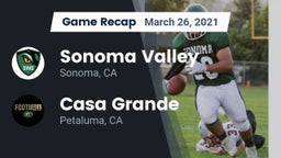 Recap: Sonoma Valley  vs. Casa Grande  2021