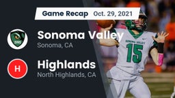 Recap: Sonoma Valley  vs. Highlands  2021