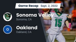 Recap: Sonoma Valley  vs. Oakland  2022