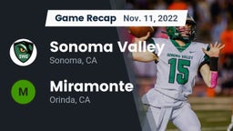 Recap: Sonoma Valley  vs. Miramonte  2022