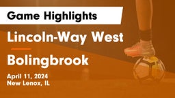 Lincoln-Way West  vs Bolingbrook  Game Highlights - April 11, 2024