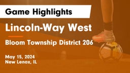 Lincoln-Way West  vs Bloom Township  District 206 Game Highlights - May 15, 2024