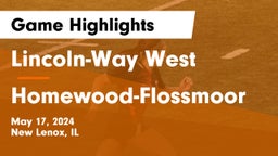 Lincoln-Way West  vs Homewood-Flossmoor  Game Highlights - May 17, 2024