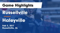Russellville  vs Haleyville  Game Highlights - Feb 3, 2017