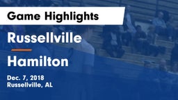 Russellville  vs Hamilton  Game Highlights - Dec. 7, 2018
