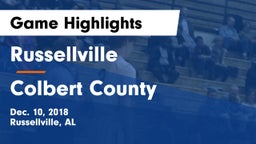 Russellville  vs Colbert County Game Highlights - Dec. 10, 2018
