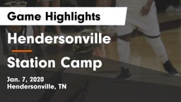 Hendersonville  vs Station Camp Game Highlights - Jan. 7, 2020