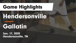 Hendersonville  vs Gallatin  Game Highlights - Jan. 17, 2020