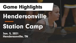 Hendersonville  vs Station Camp Game Highlights - Jan. 5, 2021